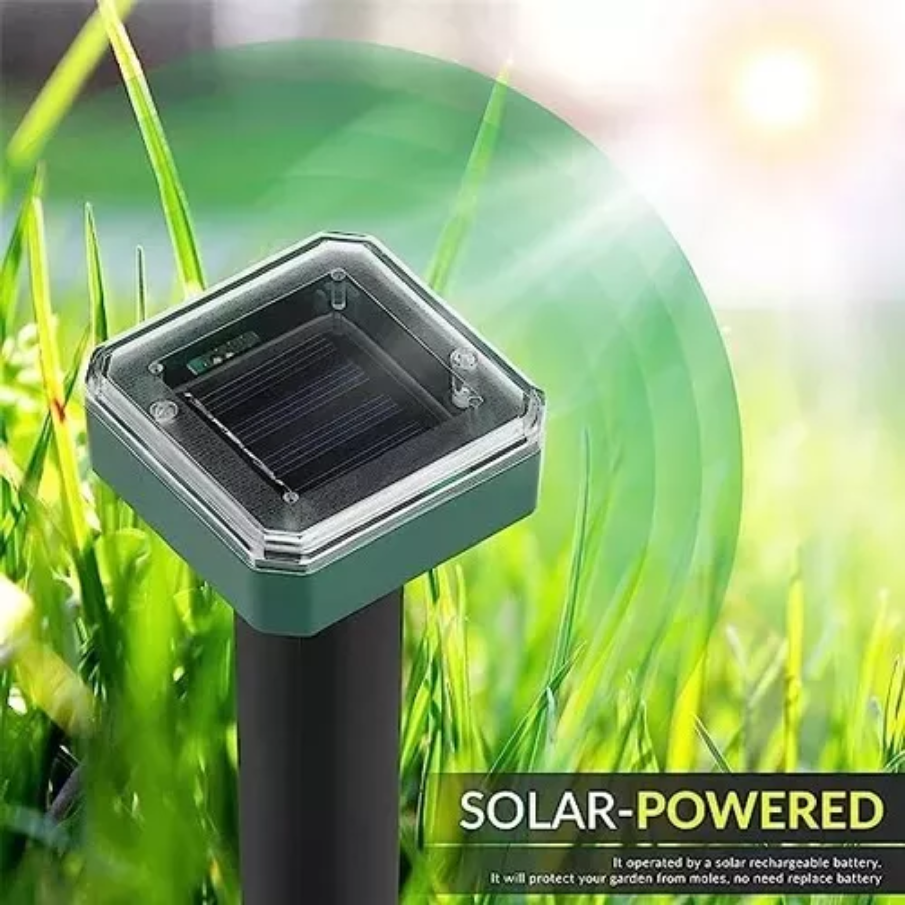 ESTACA SOLAR CON REPELENTE RATAS RATONES