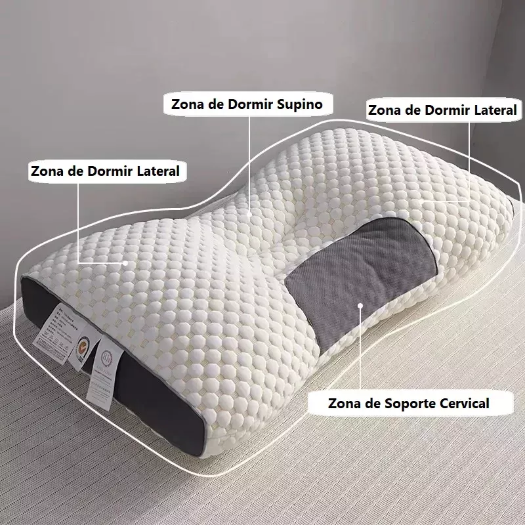 ALMOHADA VISCOELÁSTICA CON MEMORIA 3D