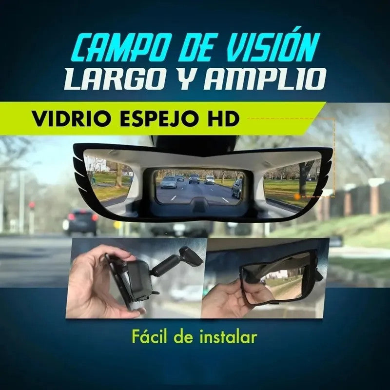 ESPEJO RETROVISOR GRAN ANGULAR PARA AUTO